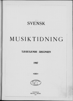 Svensk Musiktidning