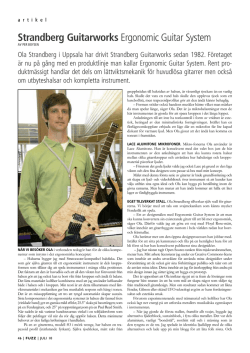 Strandberg Guitarworks Ergonomic Guitar System