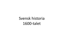 Svensk historia 1600