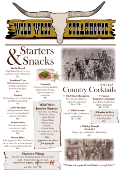 Serveras med - Wild West Steakhouse