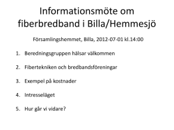 Informationsmöte_20120701 - Billa