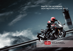 FAKTA OM MOPEDER OCH MOTORCYKLAR 2013 - McRF