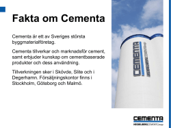 Anders Rönneblad, Cementa - Byggmaterialindustrierna