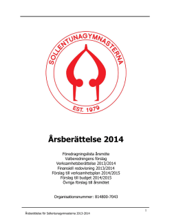 ÅRSBERÄTTELSE 2014.pdf - Sollentunagymnasterna