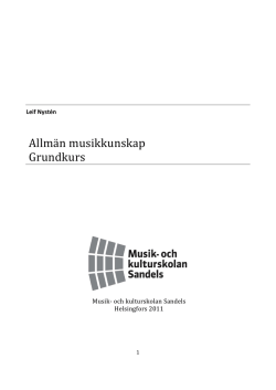 Kompendium i Allmän musikkunskap - Musik