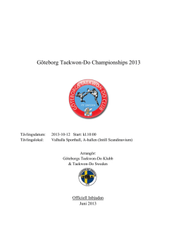 Göteborg Taekwon-Do Championships 2013