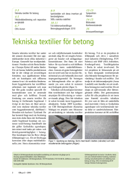 Tekniska textilier för betong