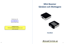 Mini Beamer Sändare och Mottagare Handbok