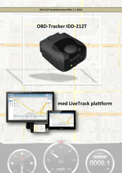 OBD-Tracker IDD-212T med LiveTrack plattform