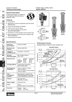 Poppet Type, 2-Way Valve Series DSH101 Technical Information
