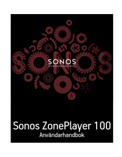 ZonePlayer 100 Produktguider