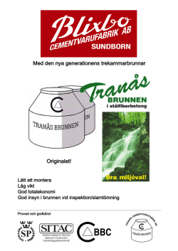 Produktblad Tre-kammarbrunn
