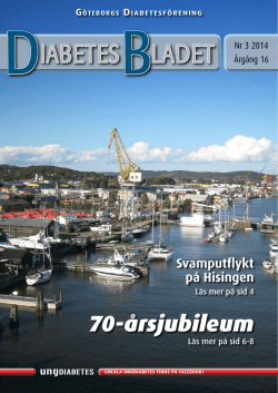DiabetesBladet nr 3, 2014 - Göteborgs Diabetesförening