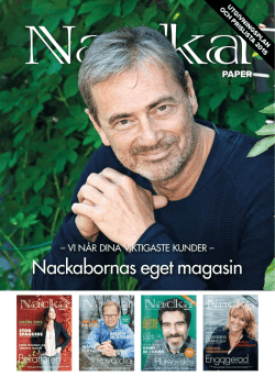 Nacka paper 2015 - Newsfactory Publishing