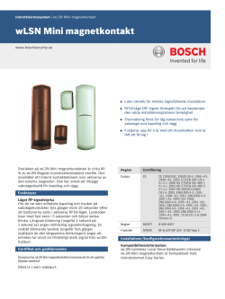 wLSN Mini magnetkontakt - Bosch Security Systems