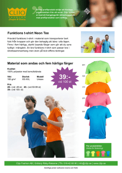 Funktions t-shirt Neon Tee Material som andas
