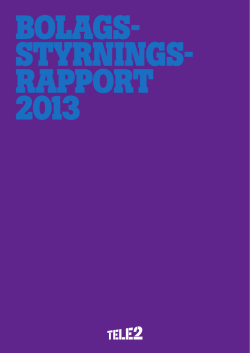 Bolagsstyrningsrapport 2013