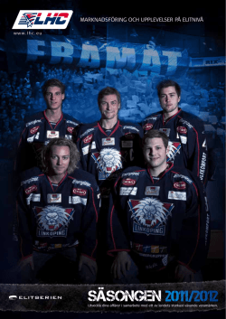 SÄSONGEN 2011/2012 - Linköping Hockey Club