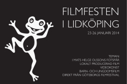 Programblad - Filmfesten i Lidköping