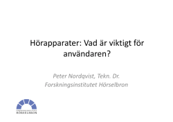 Peter Nordqvists presentation Hörselforskning 2012 (pdf)