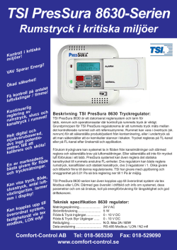 Produktblad TSI PresSura 8630-serien