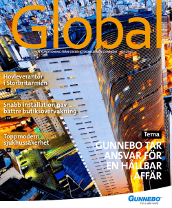Kundtidningen Global 2 2013 - Gunnebo Group Investor Relations
