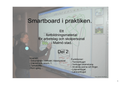 Smartboard i praktiken.
