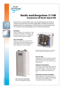 Nordic mark/bergvärme 3-7 kW