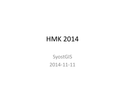 HMK 2014 - SydostGIS