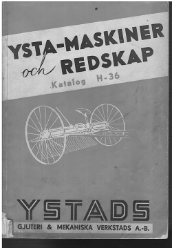 Ysta-Maskiner & redskap katalog H-36