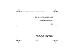 DECT Sagemcom D790-D790A - Quick Start Guide SV