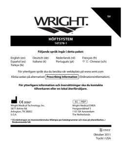 HÖFTSYSTEM - Wright Medical Technology, Inc.