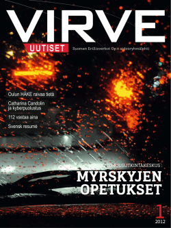 Läs VIRVE-uutiset 1/12 svensk resumé!