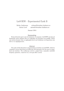 LabVIEW - Experimental Fysik B