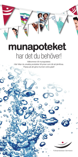 munapoteket - Folktandvården Sörmland