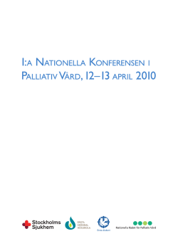 Program och abstrakts - Nationella rådet för palliativ vård