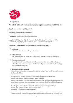 Protokoll repskap 2015-02-16.pdf - Socialdemokraterna i Härjedalen