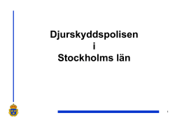 Djurskyddspolisen i Stockholms län