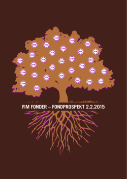 FIM FONDER – FONDPROSPEKT 2.2.2015