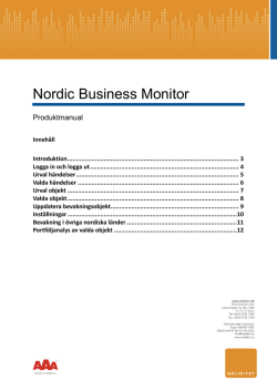 Nordic Business Monitor