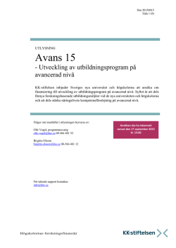 Utlysning Avans 2015.pdf - KK