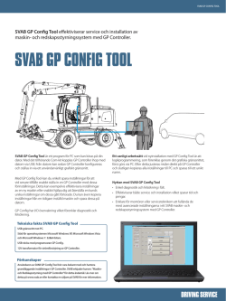 SVAB GP Config Tool Produktinformation B-SE