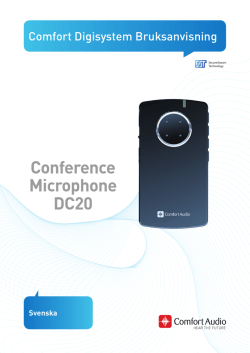 Funktioner - Conference Microphone DC20