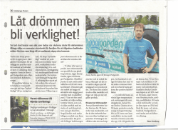 Läs artikeln om Poolgarden från Linköpingsposten