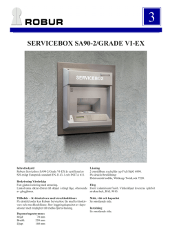 Produktblad - Servicebox SA90-2 - GRADE VI-EX