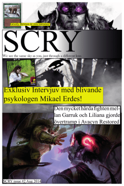 SCRY issue #2 Aug 2014