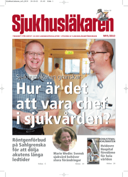 PDF-tidning nr 05-2010 - Tidningen Sjukhusläkaren