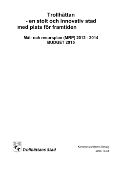 Trollhättan - en stolt och innovativ stad med plats för