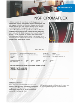 NSP Cromaflex Teknikblad - Nordiska Skorstensprodukter