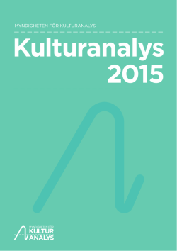 Kulturanalys 2015